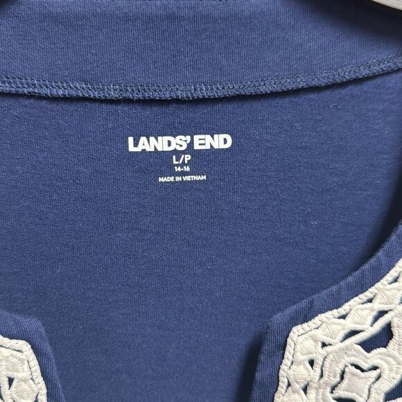 Lands End Women’s Navy Sleeveless Dress Size Large Petite - Picture 3 of 5